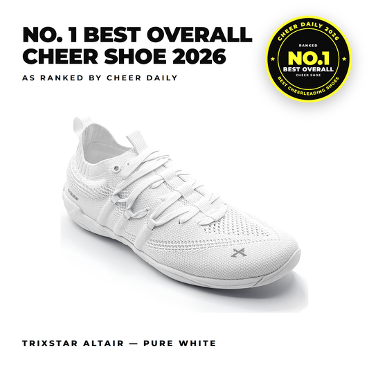 TriXstar Altair Pure White – No. 1 Best Overall Cheer Shoe 2026, Cheer Daily